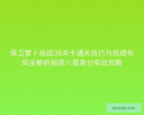 保卫萝卜挑战38关卡通关技巧与炮塔布局全解析指南六星高分实战攻略