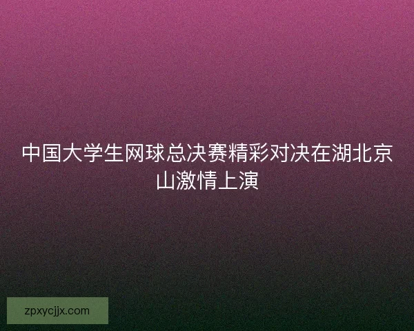中国大学生网球总决赛精彩对决在湖北京山激情上演